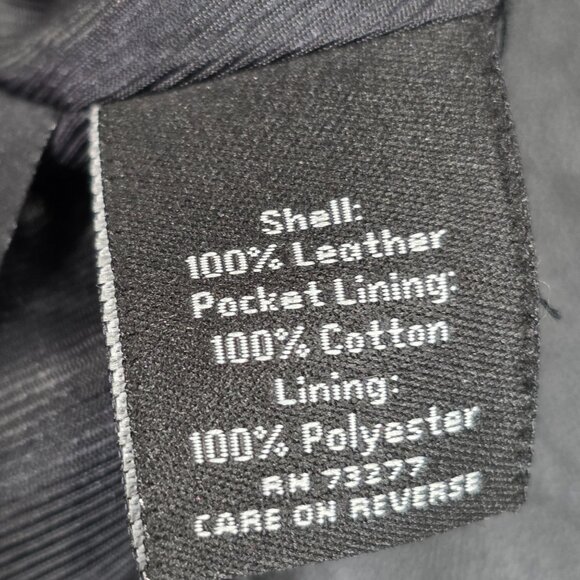 Mens Croft & Barrow Genuine Leather Black Jacket Blazer Lined 3-Button Size XL - Picture 3 of 7